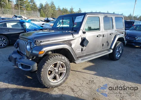 2019 Jeep Wrangler Unlimited Sahara 4X4 z USA, uszkodzony, nr VIN 1C4HJXEG7KW501739